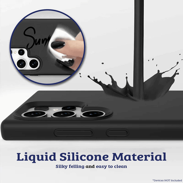 Samsung Galaxy S24 Ultra Compatible Case Cover With Liquid Silicone - Purple